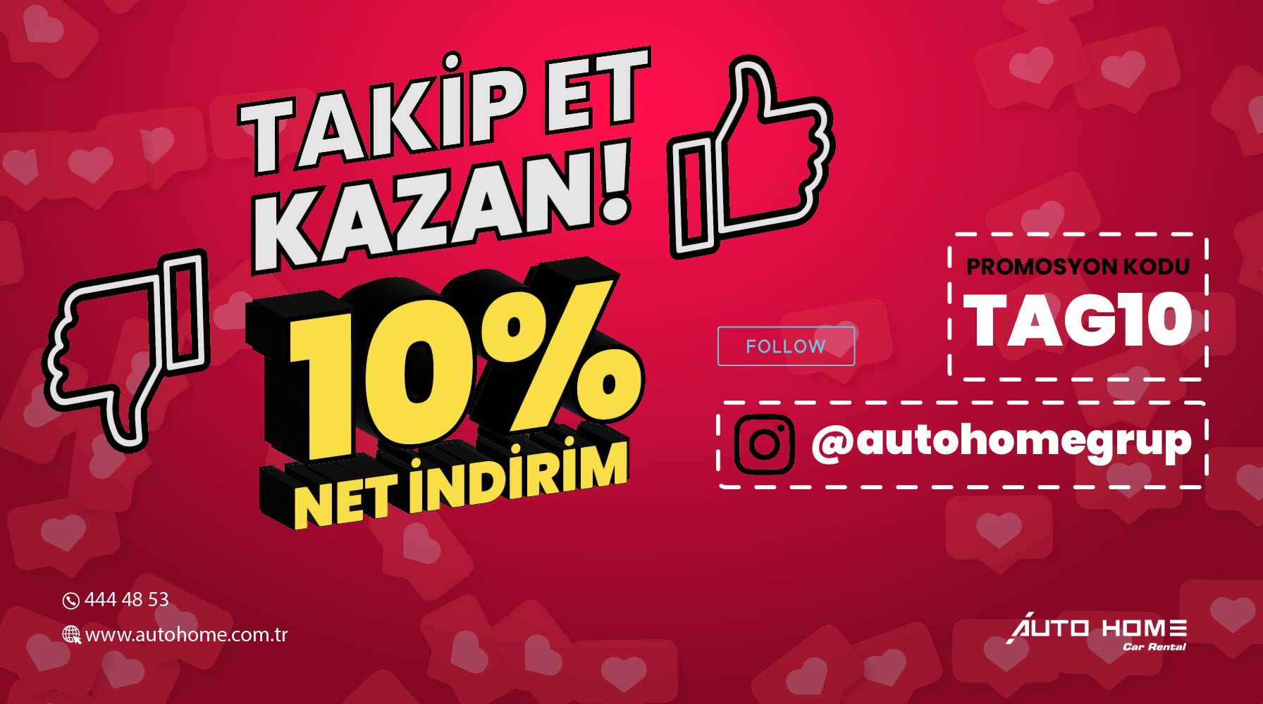 Instagram'da Takip Et Net 10% İndirim Kazan