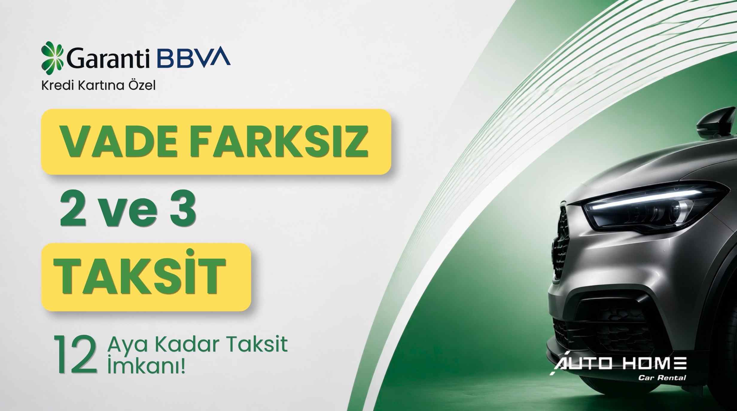 Garanti BBVA Kredi Kartına Özel: 2 ve 3 Taksitte Vade Farksız, 12 Aya Varan Taksit İmkânı!